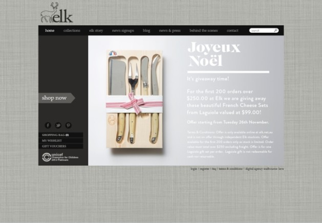 Elk: Website, responsively designed.